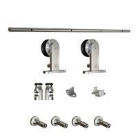 High Quality SS304 Rustic Stainless Steel Sliding Barn Door Hardware